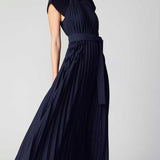 Scout Style Pleated Dress Navy